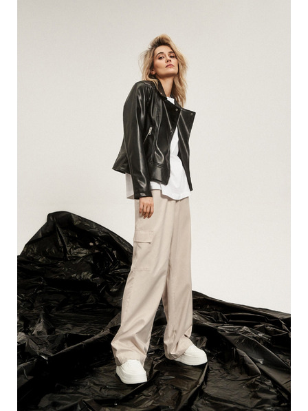 Moodo Bežne cargo hlače z ravnimi hlačnicami Moodo