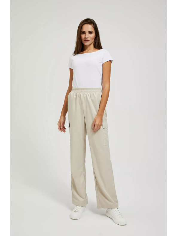 Moodo Bežne cargo hlače z ravnimi hlačnicami Moodo