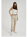 Moodo Bežne hlače z dekorativnim pasom Moodo