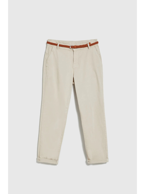 Moodo Bežne hlače z dekorativnim pasom Moodo