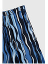 Moodo Vzorčaste hlačke cullotes modre Moodo