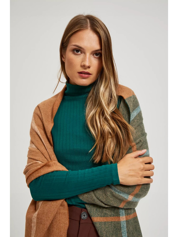 Moodo Smaragdna šala z resami Moodo