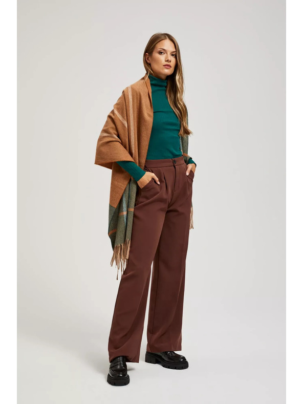 Moodo Smaragdna šala z resami Moodo