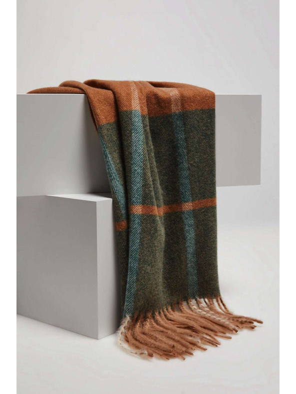 Moodo Smaragdna šala z resami Moodo