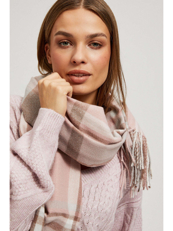 Moodo Šala v kockah z resami pudrasto rožnata Moodo