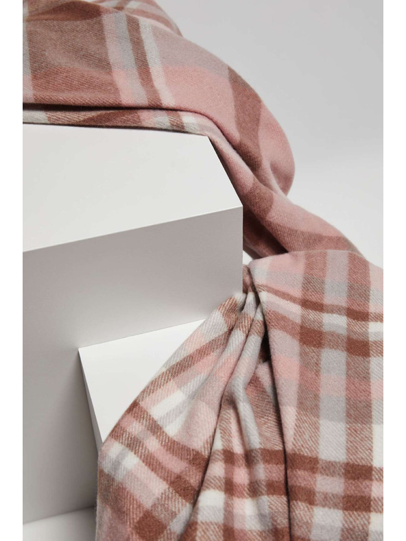 Moodo Šala v kockah z resami pudrasto rožnata Moodo