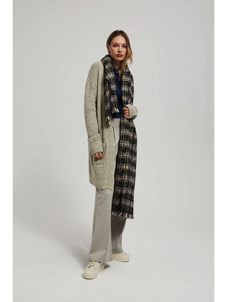 Moodo Šala v kockah z metalično nitko črna Moodo