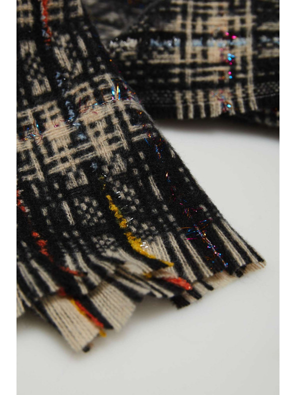 Moodo Šala v kockah z metalično nitko črna Moodo