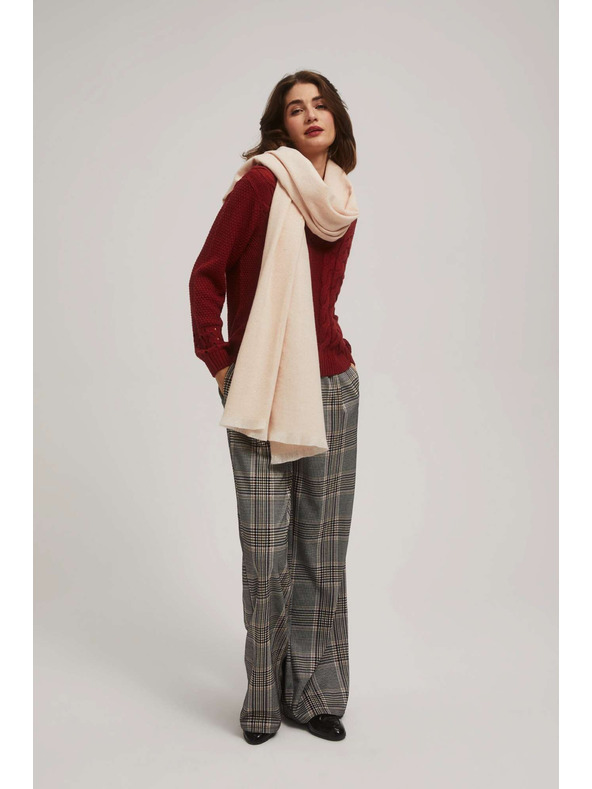 Moodo Gladek pudrasto rožnat šal Moodo