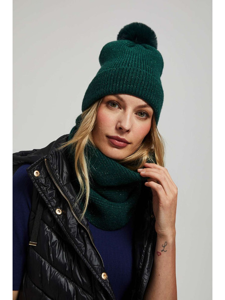 Moodo Smaragdni šal z metalnim vlaknom Moodo