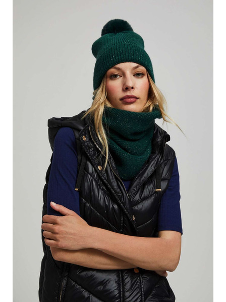 Moodo Smaragdni šal z metalnim vlaknom Moodo