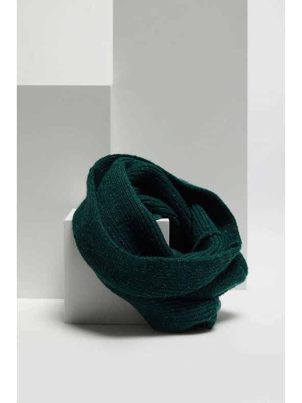 Moodo Smaragdni šal z metalnim vlaknom Moodo