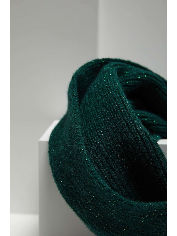 Moodo Smaragdni šal z metalnim vlaknom Moodo