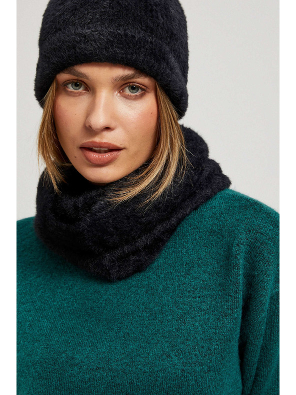 Moodo Gladek črn šal Moodo