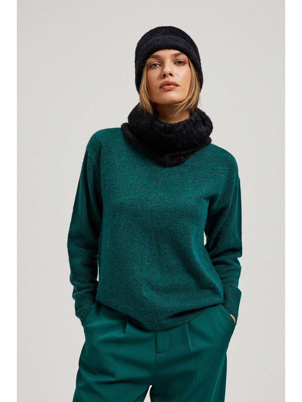 Moodo Gladek črn šal Moodo