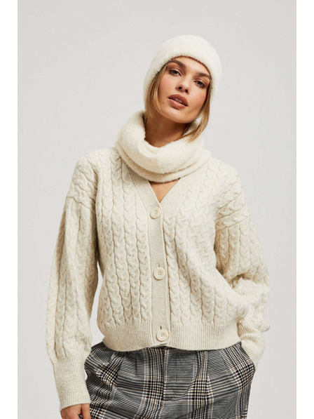 Moodo Gladek šal peščene barve Moodo