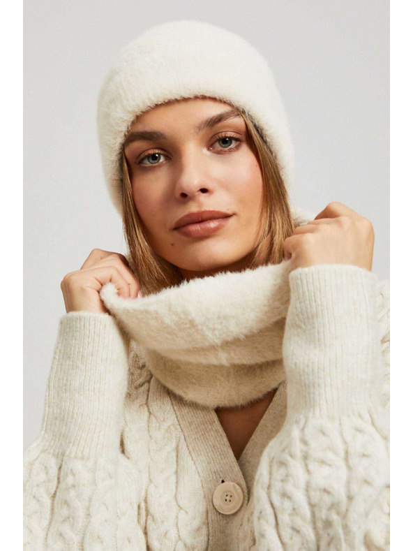 Moodo Gladek šal peščene barve Moodo