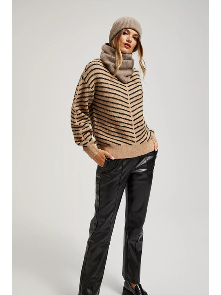 Moodo Rjav šal z metalnim vlaknom Moodo