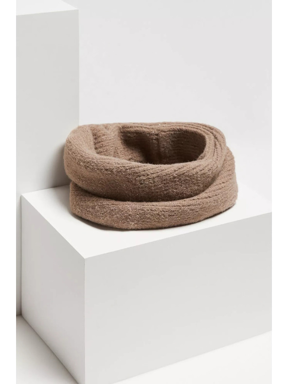 Moodo Rjav šal z metalnim vlaknom Moodo