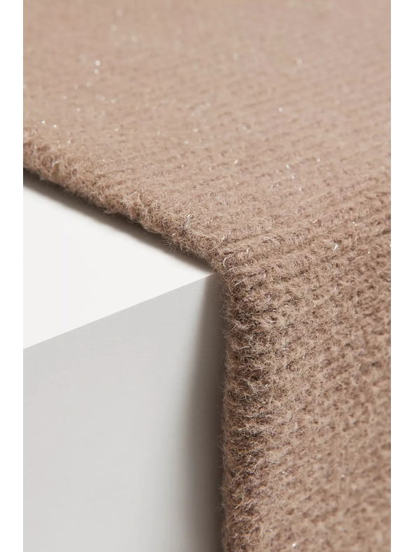 Moodo Rjav šal z metalnim vlaknom Moodo