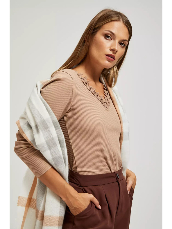 Moodo Šal z mrežastim vzorcem bisernih odtenkov Moodo