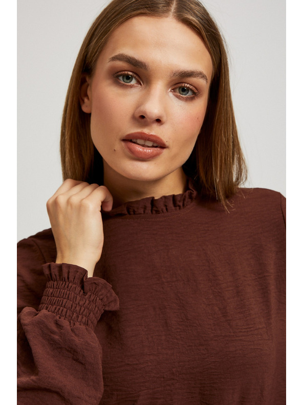 Moodo Gladka srajca rjava Moodo