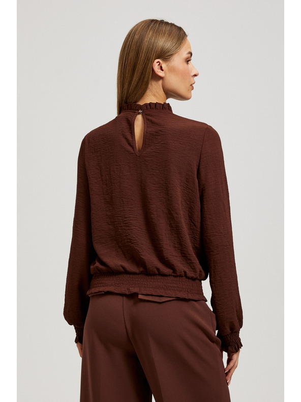 Moodo Gladka srajca rjava Moodo