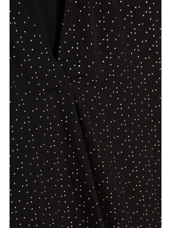 Moodo Črna srajca z V-izrezom Moodo