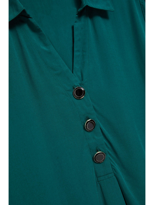 Moodo Srajca z V-izrezom smaragdna Moodo