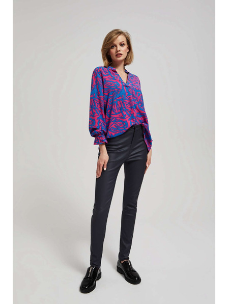 Moodo Srajca z V-izrezom fuksija Moodo