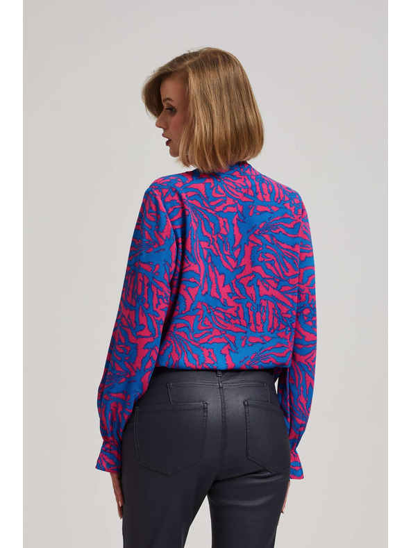 Moodo Srajca z V-izrezom fuksija Moodo