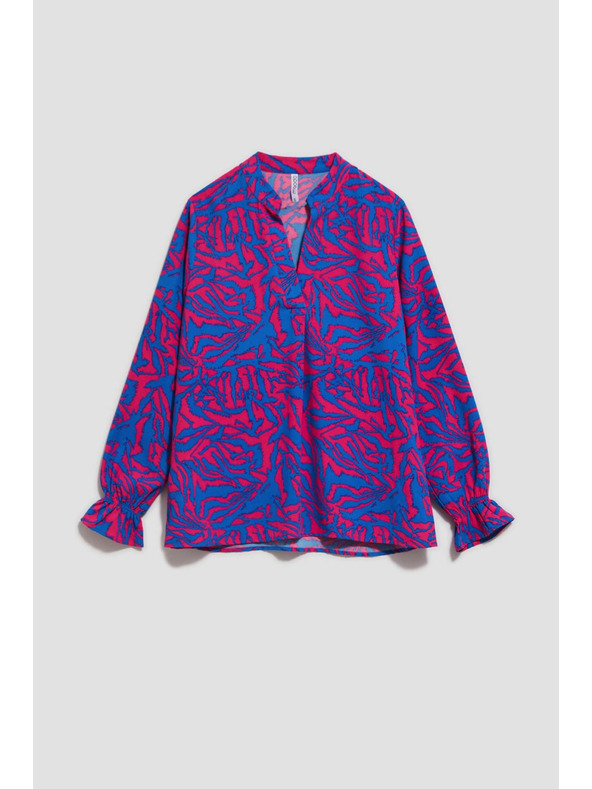 Moodo Srajca z V-izrezom fuksija Moodo