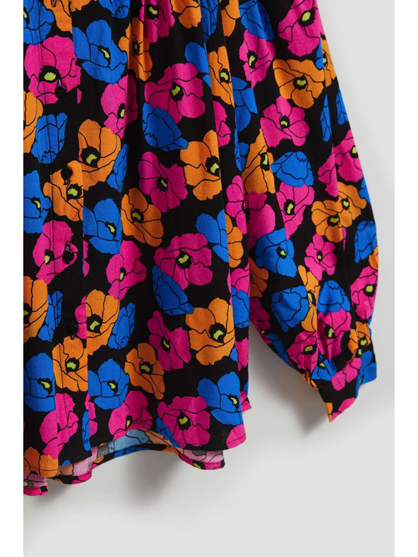 Moodo Črna cvetlična srajca Moodo