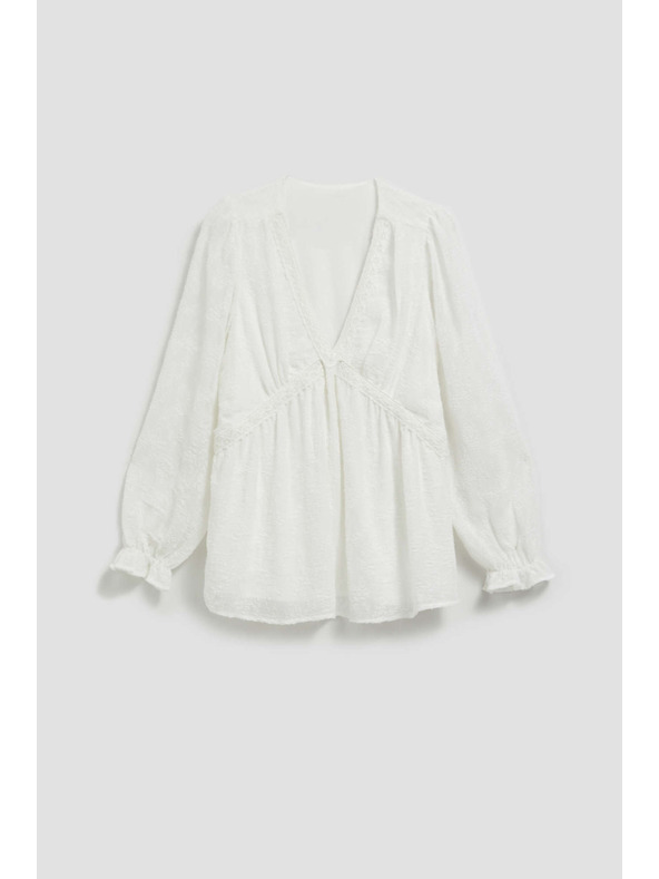 Moodo Bela srajca s napihnjeni rokavi Moodo