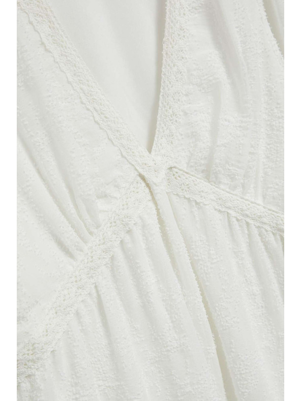 Moodo Bela srajca s napihnjeni rokavi Moodo