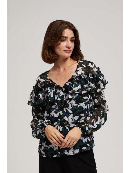 Moodo Srajca z volani in cvetličnim vzorcem Moodo