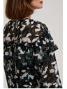 Moodo Srajca z volani in cvetličnim vzorcem Moodo