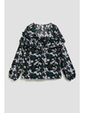 Moodo Srajca z volani in cvetličnim vzorcem Moodo
