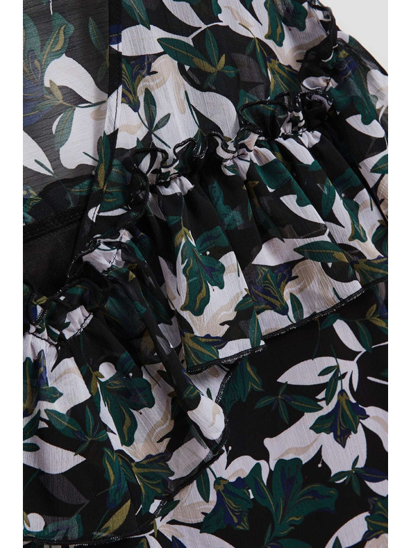 Moodo Srajca z volani in cvetličnim vzorcem Moodo