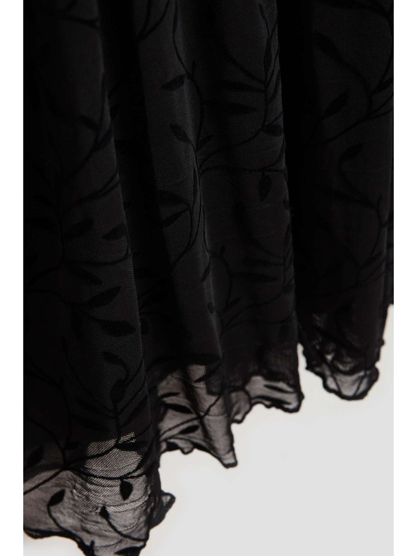 Moodo Moodo črna majica z nabranimi rokavi