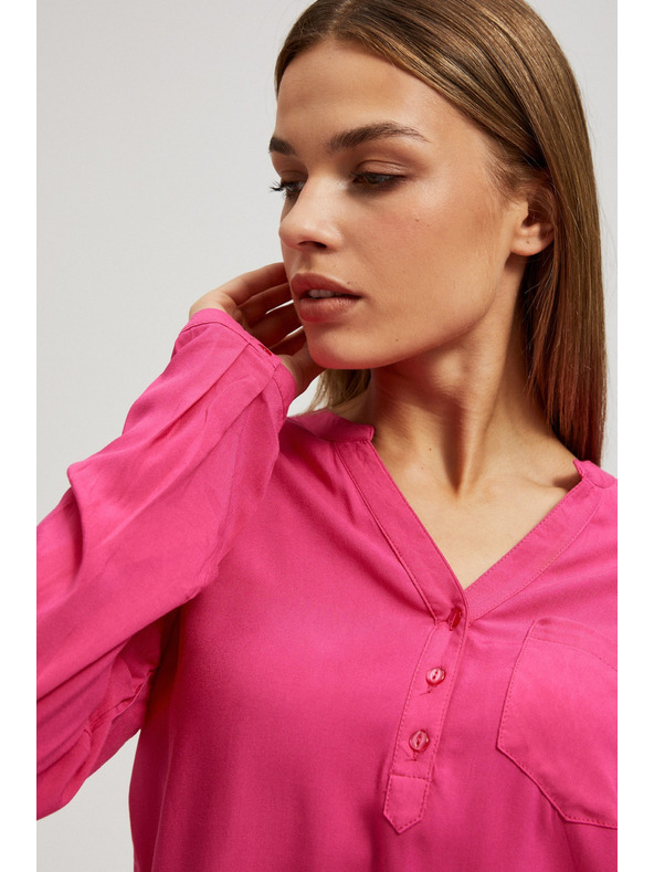 Moodo Srajca z V-izrezom in žepkom Moodo