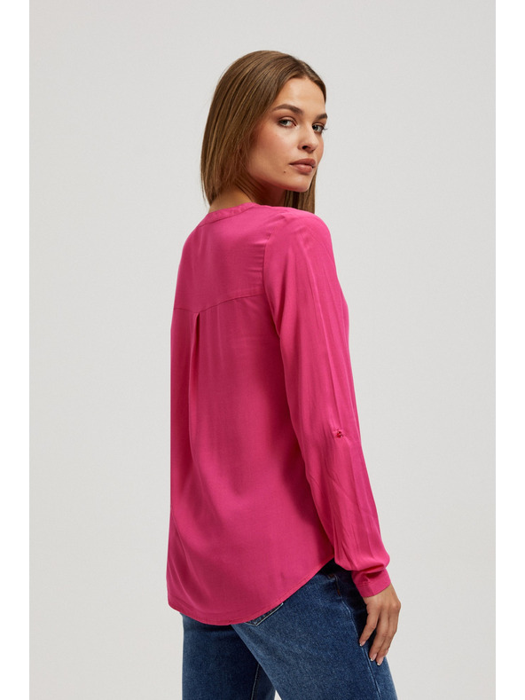 Moodo Srajca z V-izrezom in žepkom Moodo