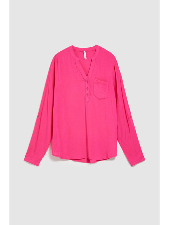 Moodo Srajca z V-izrezom in žepkom Moodo