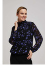 Moodo Črna srajca s cvetličnim vzorcem Moodo
