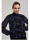 Moodo Črna srajca s cvetličnim vzorcem Moodo