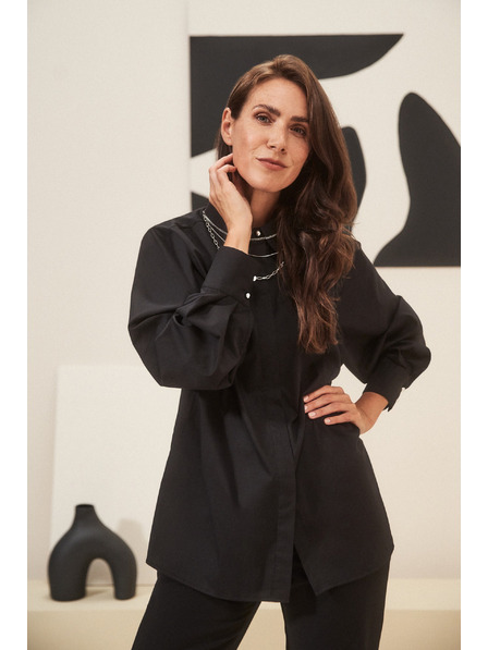 Moodo Krojena srajca z napihnjeni rokavi Moodo