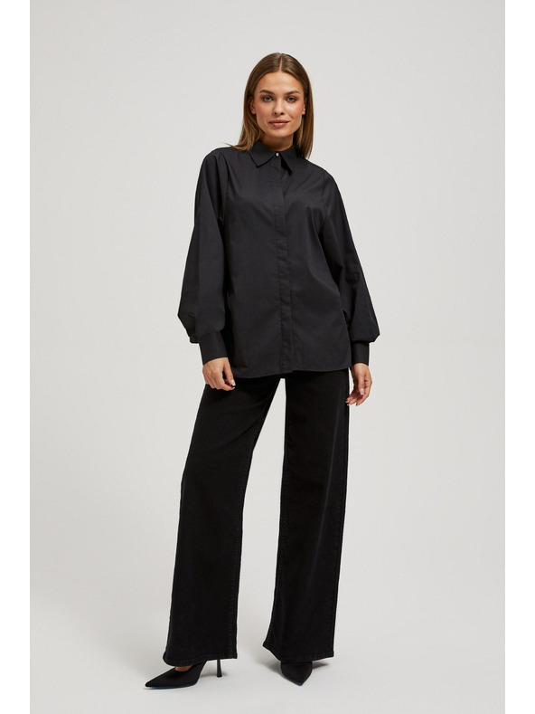 Moodo Krojena srajca z napihnjeni rokavi Moodo