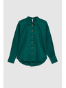 Moodo Smaragdna bluza z okrasnimi gumbi Moodo