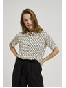 Moodo Bež srajca z gumbi s teksturo Moodo
