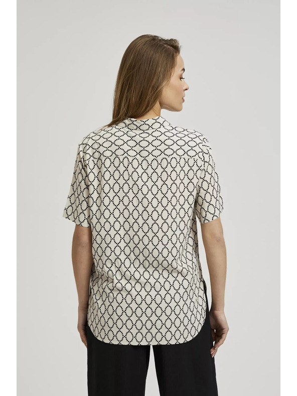 Moodo Bež srajca z gumbi s teksturo Moodo